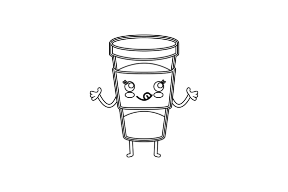 A Chocolate Kawaii Outline for Crafting Sweet Brand Graphics