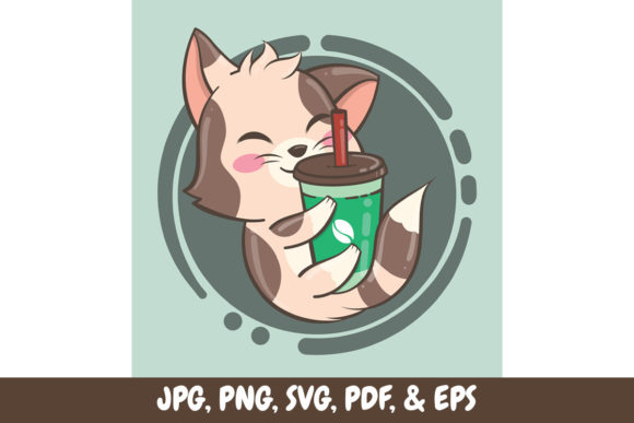 A Coffee & Cat Illustration for Modern Graphics