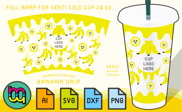 A Designer’s Review: The Banana Drip Cold Cup Print Template
