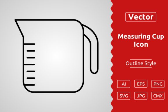 A Versatile Measuring Cup Icon for Crafters and Small Businesses