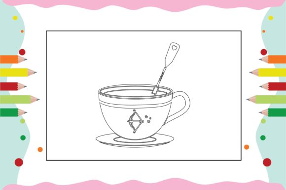 Chocolate Cup Coloring Pages for Kid Graphics & Amp Review