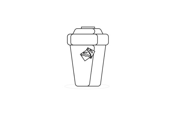 Coffee Cup Brown Outline: A Versatile Graphic for Crafters