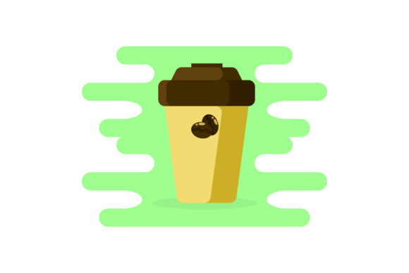 Cute Coffee Cup Graphics as Iconic Brand Design Assets