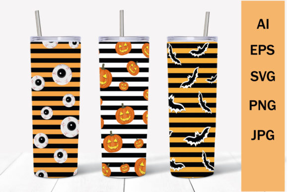 Halloween Tumbler Graphics for Crafts & Content Publishing