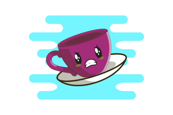 Kawaii Coffee Cup Graphics for Illustrations and Branding