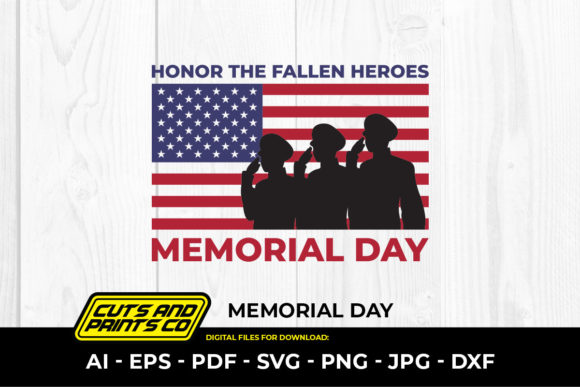 Memorial Day USA SVG Graphics & Print Templates