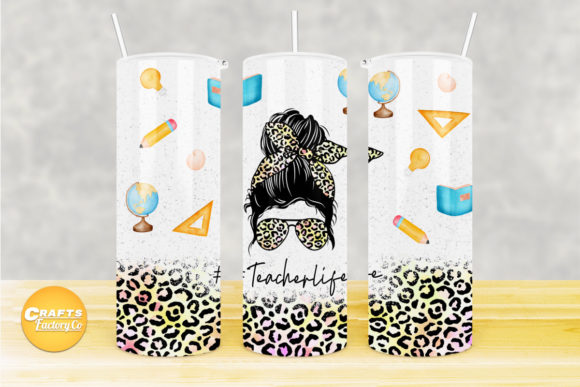 Skinny Tumbler Sublimation Teacher Life: A Graphics Asset for Crafts