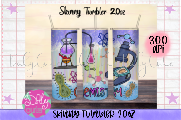 Teacher Chemistry Tumbler: Print Templates & Graphics