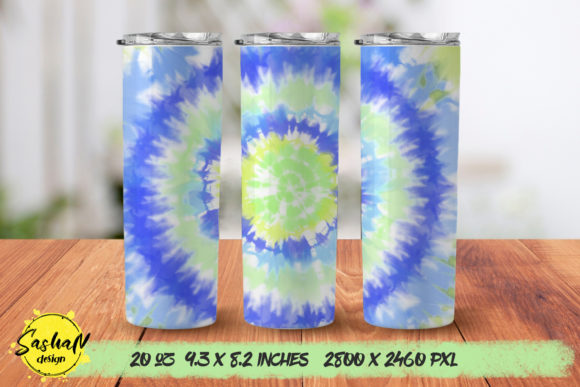 Using the Blue Tie Dye Tumbler Graphic for Print & Web